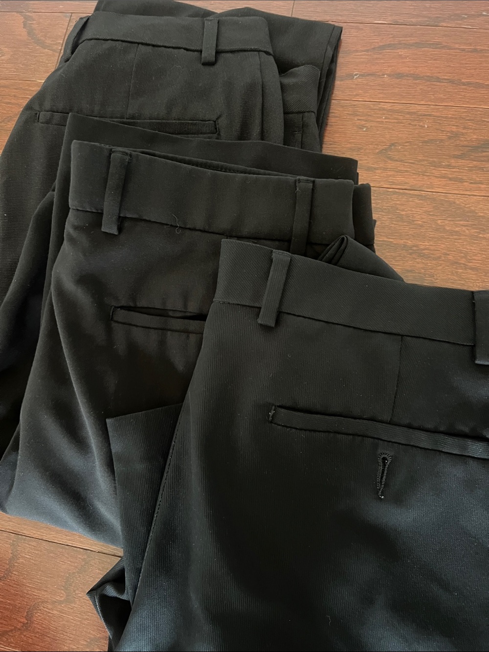 3 pairs Classic Black Men’s Dress Pants - Tailored Comfort slim